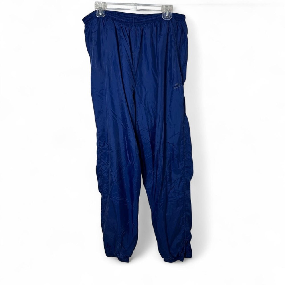 Nike Track Pants Men XXL Blue Windbreaker Lined Polyester Jogger Vintage - Picture 1 of 6